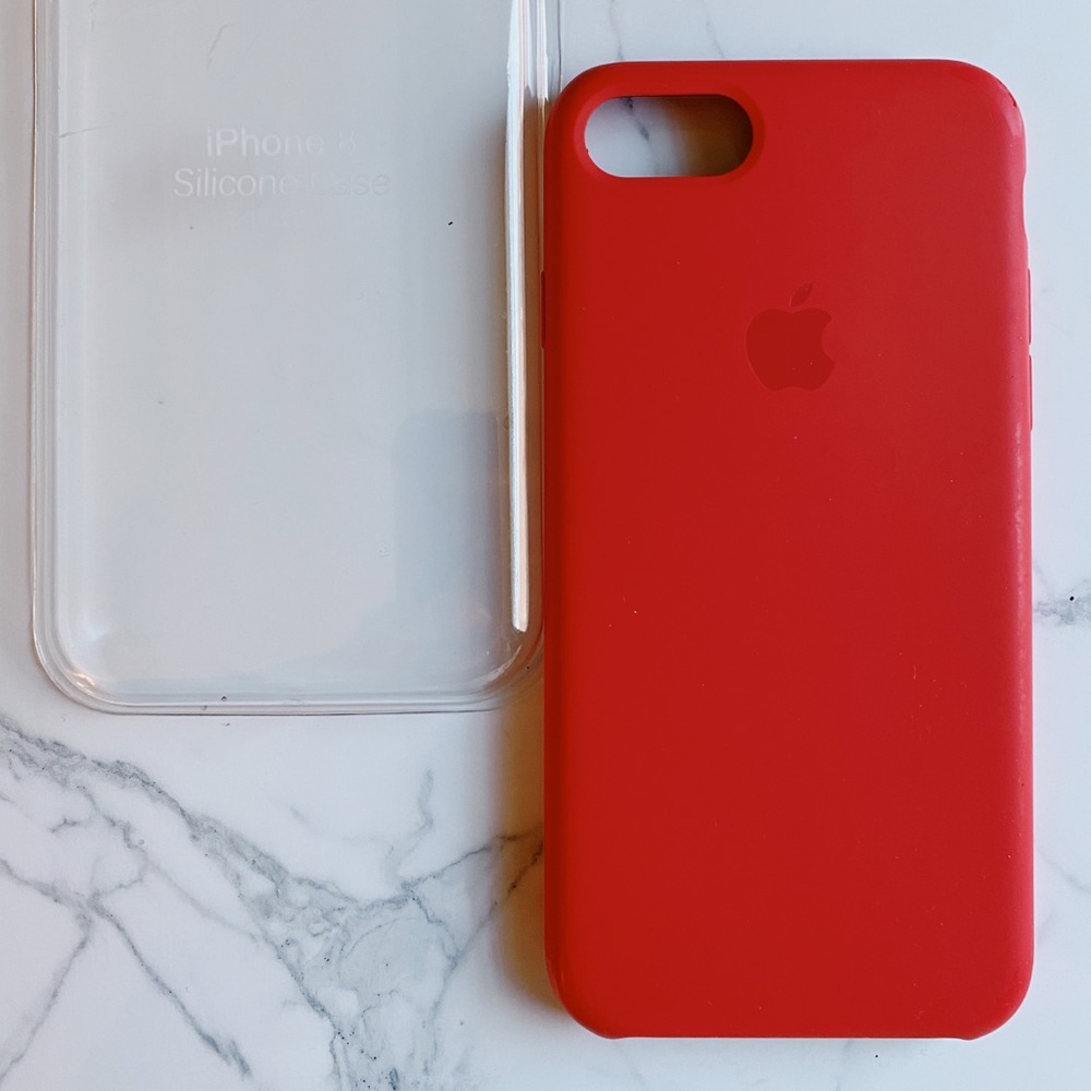 Apple Red Silicone iPhone 8 Case